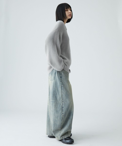 VELNUS（ベルナス）の「【VELNUS】Volume sleeve loose shaggy glitter knit/ボリュームスリーブ ルーズシャギーラメニット（ニット/セーター・メンズ・ブルー/グレー/ブラック・S/M/L）」の13枚目の写真