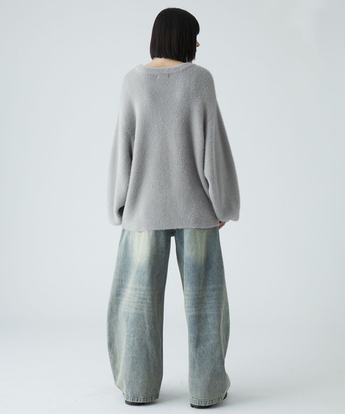 VELNUS（ベルナス）の「【VELNUS】Volume sleeve loose shaggy glitter knit/ボリュームスリーブ ルーズシャギーラメニット（ニット/セーター・メンズ・ブルー/グレー/ブラック・S/M/L）」の12枚目の写真