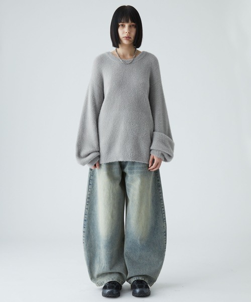 VELNUS（ベルナス）の「【VELNUS】Volume sleeve loose shaggy glitter knit/ボリュームスリーブ ルーズシャギーラメニット（ニット/セーター・メンズ・ブルー/グレー/ブラック・S/M/L）」の10枚目の写真