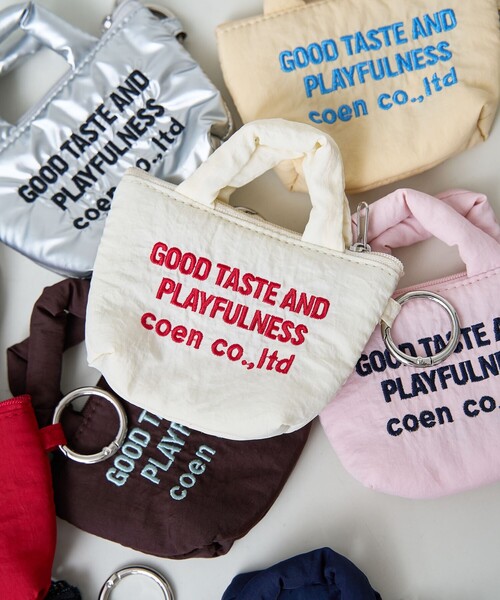 coen（コーエン）の「【再入荷・新色登場】ロゴ刺繍ミニポーチキーホルダー（ポーチ・レディース・ロイヤルブルー/その他2/その他3/その他1/レッド/クリーム/その他4/シルバー/ライトピンク/ダークブラウン/ゴールド/その他5/ピンク/ホワイト/その他6/ブラック/ライトブルー/ライム・FREE）」の22枚目の写真