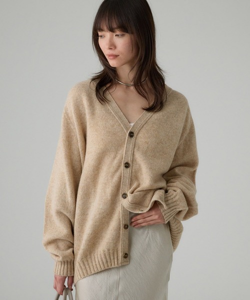 BABYLONE(バビロン)の「【Harley of scotland】<別注>Vネックカーディガン(カーディガン/ボレロ・レディース・オフホワイト/グレー/ブルー/レッド/グリーン・フリー)」の7枚目の写真