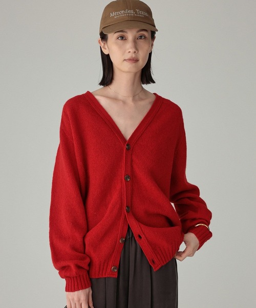 BABYLONE(バビロン)の「【Harley of scotland】<別注>Vネックカーディガン(カーディガン/ボレロ・レディース・オフホワイト/グレー/ブルー/レッド/グリーン・フリー)」の17枚目の写真