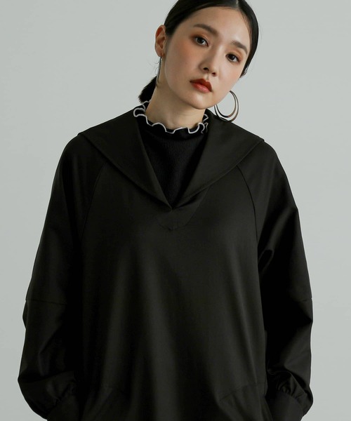 n'OrLABEL(ノアールレーベル)の「『セーラーカラードレス』(ワンピース・レディース・グレー/ボルドー/ブラック・FREE)」の4枚目の写真