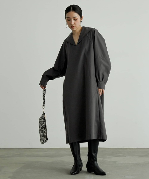 n'OrLABEL(ノアールレーベル)の「『セーラーカラードレス』(ワンピース・レディース・グレー/ボルドー/ブラック・FREE)」の18枚目の写真