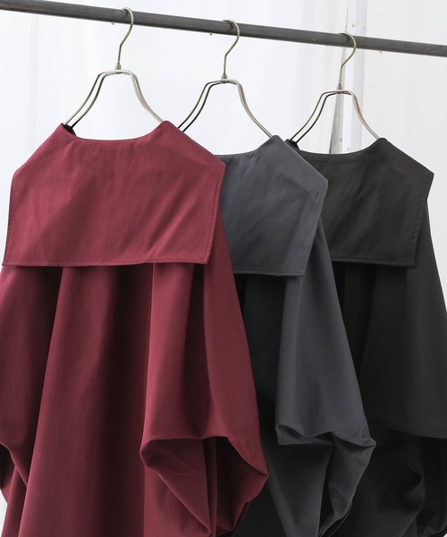 n'OrLABEL(ノアールレーベル)の「『セーラーカラードレス』(ワンピース・レディース・グレー/ボルドー/ブラック・FREE)」の8枚目の写真