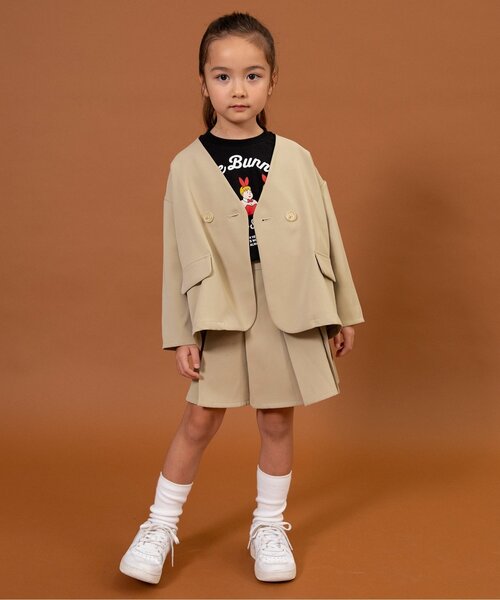 BREEZE（ブリーズ）の「【WEB限定/ジュニア対応】GIRLSフォーマルセットアップ（スーツセット・キッズ・クリーム/ネイビー・90/100/110/120/130/140）」の3枚目の写真