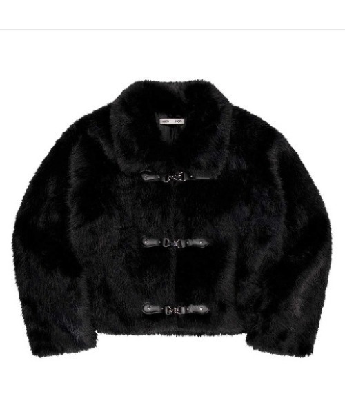 NIIER NOR(ニアノア)の「A'GEM/9 × .kom 『NIIER NOR/ニアノア』 METAL TOGGLE FUR JACKET/メタルトグル ファー ジャケット(その他アウター・レディース・ブラウン/ブラック・FREE)」の15枚目の写真