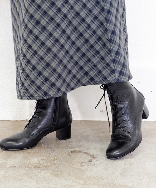 あしながおじさん（アシナガオジサン）の「ヒールレースアップブーツ　3710393（ブーツ・レディース・ダークブラウン/ブラック・24.5cm/24cm/23.5cm/23cm/22.5cm）」の13枚目の写真