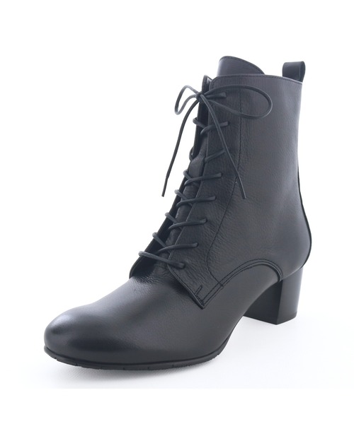 あしながおじさん（アシナガオジサン）の「ヒールレースアップブーツ　3710393（ブーツ・レディース・ダークブラウン/ブラック・24.5cm/24cm/23.5cm/23cm/22.5cm）」の15枚目の写真
