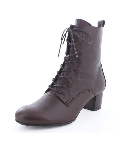 あしながおじさん（アシナガオジサン）の「ヒールレースアップブーツ　3710393（ブーツ・レディース・ダークブラウン/ブラック・24.5cm/24cm/23.5cm/23cm/22.5cm）」の16枚目の写真
