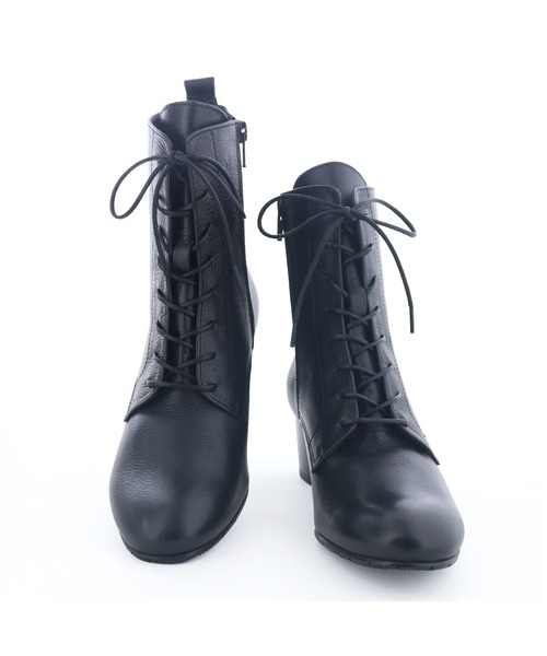 あしながおじさん（アシナガオジサン）の「ヒールレースアップブーツ　3710393（ブーツ・レディース・ダークブラウン/ブラック・24.5cm/24cm/23.5cm/23cm/22.5cm）」の20枚目の写真