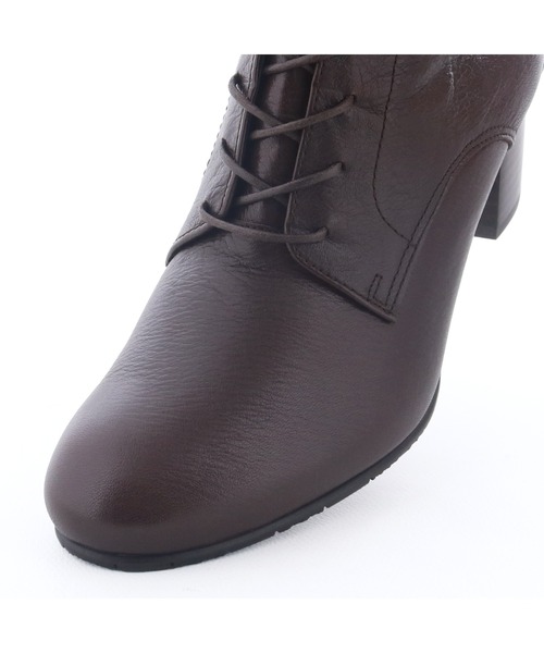 あしながおじさん（アシナガオジサン）の「ヒールレースアップブーツ　3710393（ブーツ・レディース・ダークブラウン/ブラック・24.5cm/24cm/23.5cm/23cm/22.5cm）」の22枚目の写真