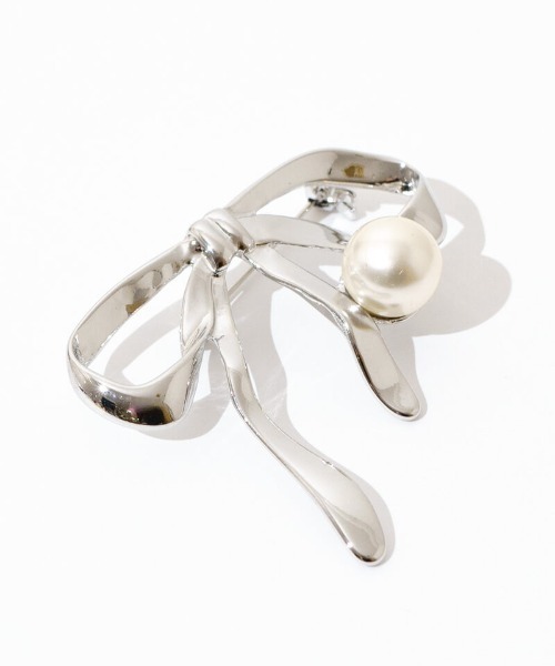 flower(フラワー)の「フォーリングリボンブローチ(ブローチ/コサージュ・レディース・シルバー/ゴールド・FREE)」の8枚目の写真