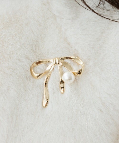 flower(フラワー)の「フォーリングリボンブローチ(ブローチ/コサージュ・レディース・シルバー/ゴールド・FREE)」の15枚目の写真