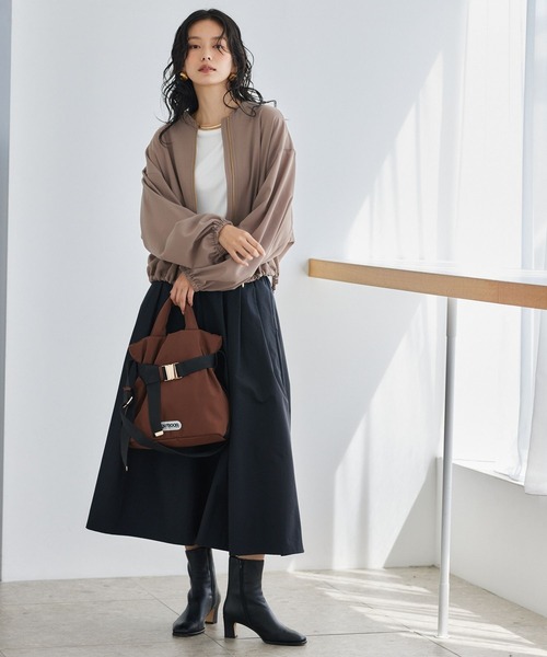 BARNYARDSTORM（バンヤードストーム）の「BARNYARDSTORM / ギャザーボリュームスカート【撥水】【YouTube「i.style closet」紹介アイテム】（スカート・レディース・ブラック/ピンク・S/M）」の5枚目の写真