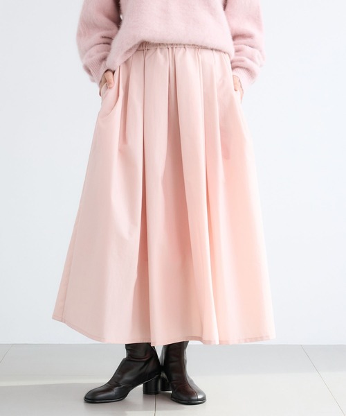 BARNYARDSTORM（バンヤードストーム）の「BARNYARDSTORM / ギャザーボリュームスカート【撥水】【YouTube「i.style closet」紹介アイテム】（スカート・レディース・ブラック/ピンク・S/M）」の9枚目の写真