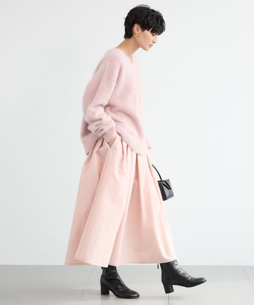 BARNYARDSTORM（バンヤードストーム）の「BARNYARDSTORM / ギャザーボリュームスカート【撥水】【YouTube「i.style closet」紹介アイテム】（スカート・レディース・ブラック/ピンク・S/M）」の11枚目の写真