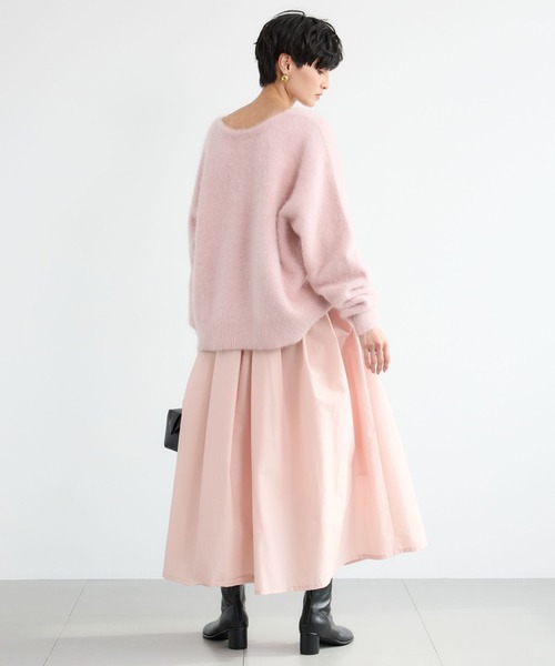 BARNYARDSTORM（バンヤードストーム）の「BARNYARDSTORM / ギャザーボリュームスカート【撥水】【YouTube「i.style closet」紹介アイテム】（スカート・レディース・ブラック/ピンク・S/M）」の19枚目の写真