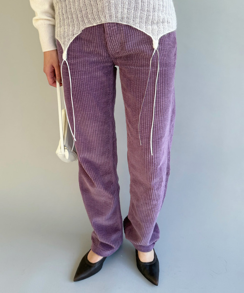 EDIT. FOR LULU(エディットフォールル)の「【BASERANGE/ベースレンジ】MAIN TAJO PANTS(スラックス・レディース・パープル・SMALL/X-SMALL)」の2枚目の写真