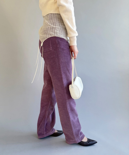 EDIT. FOR LULU(エディットフォールル)の「【BASERANGE/ベースレンジ】MAIN TAJO PANTS(スラックス・レディース・パープル・SMALL/X-SMALL)」の3枚目の写真