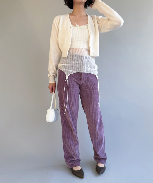 EDIT. FOR LULU(エディットフォールル)の「【BASERANGE/ベースレンジ】MAIN TAJO PANTS(スラックス・レディース・パープル・SMALL/X-SMALL)」の6枚目の写真