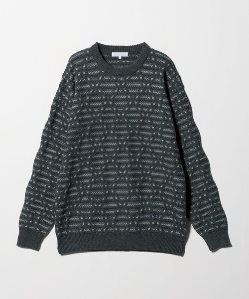 A DAY IN THE LIFE UNITED ARROWS(アデイインザライフユナイテッドアローズ)の「アブストラクト パターン ニット-ウォッシャブル-<A DAY IN THE LIFE>(ニット/セーター・メンズ・ネイビー/グレー系/ブラウン系・L/M)」の2枚目の写真