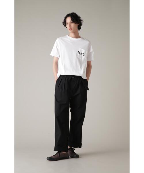 MHL.（エムエイチエル）の「PRINTED COTTON JERSEY (オンラインショップ限定)（Tシャツ/カットソー・メンズ・ブラック/ホワイト・LARGE/MEDIUM/SMALL）」の16枚目の写真