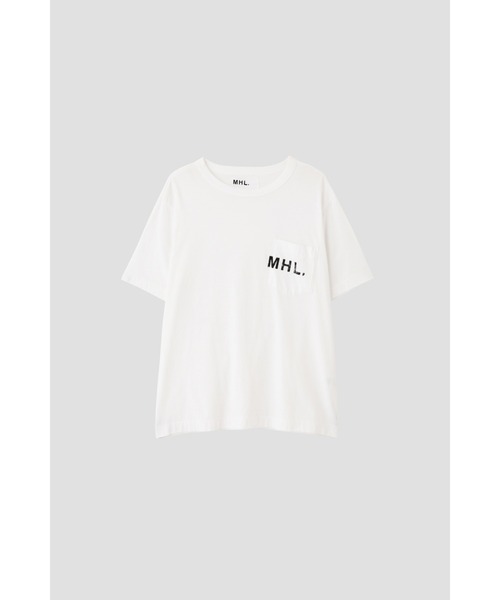 MHL.（エムエイチエル）の「PRINTED COTTON JERSEY (オンラインショップ限定)（Tシャツ/カットソー・メンズ・ブラック/ホワイト・LARGE/MEDIUM/SMALL）」の2枚目の写真