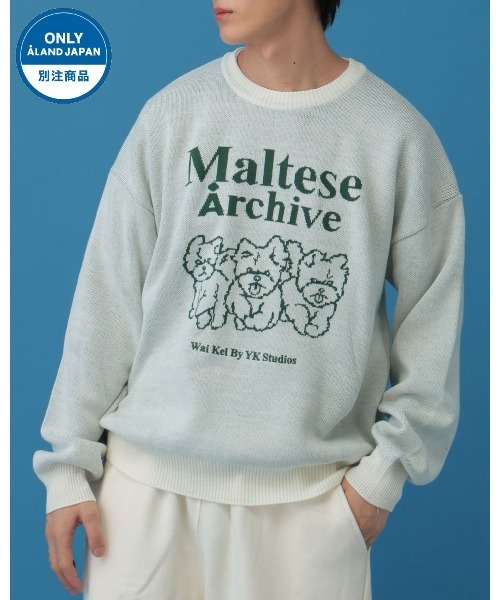 WaiKei（ワイケイ）の「【UNISEX】Wai Kei×ALAND／Amaltese ニット（ニット/セーター・レディース・ピンク/アイボリー/ネイビー/グレー・LARGE/MEDIUM）」の3枚目の写真