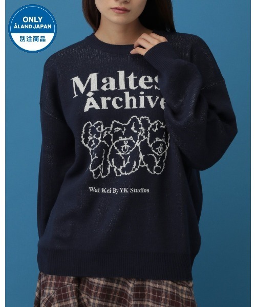 WaiKei（ワイケイ）の「【UNISEX】Wai Kei×ALAND／Amaltese ニット（ニット/セーター・レディース・ピンク/アイボリー/ネイビー/グレー・LARGE/MEDIUM）」の4枚目の写真