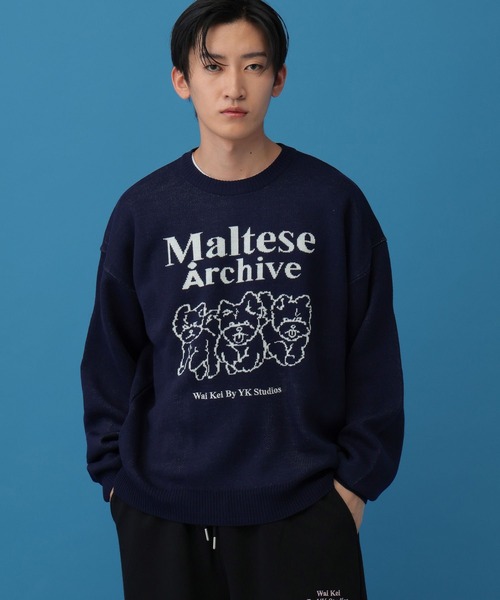 WaiKei（ワイケイ）の「【UNISEX】Wai Kei×ALAND／Amaltese ニット（ニット/セーター・レディース・ピンク/アイボリー/ネイビー/グレー・LARGE/MEDIUM）」の13枚目の写真