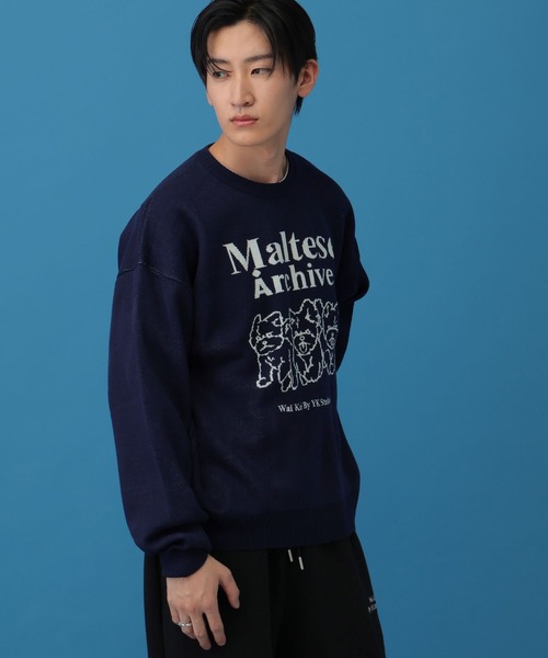 WaiKei（ワイケイ）の「【UNISEX】Wai Kei×ALAND／Amaltese ニット（ニット/セーター・レディース・ピンク/アイボリー/ネイビー/グレー・LARGE/MEDIUM）」の14枚目の写真