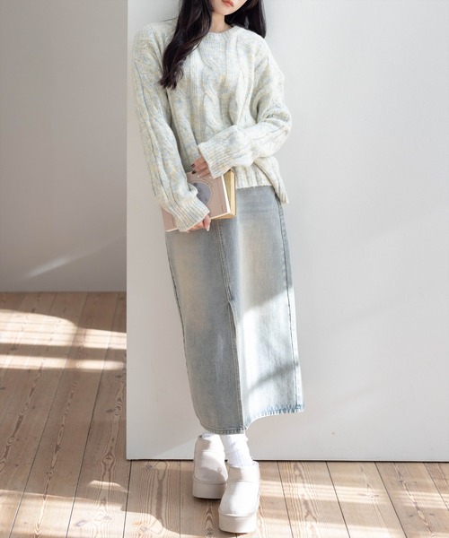 STAY MOTION（ステイモーション）の「【WEB限定】マルチカラーニットプルオーバー［大人 カジュアル 着回し力抜群］（ニット/セーター・レディース・イエロー/ピンク・F）」の11枚目の写真