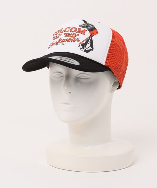 VOLCOM(ボルコム)の「VOLCOM EVEN LAY WORKWEAR HAT/ボルコムキャップ(キャップ・メンズ・オレンジ・FREE)」の2枚目の写真