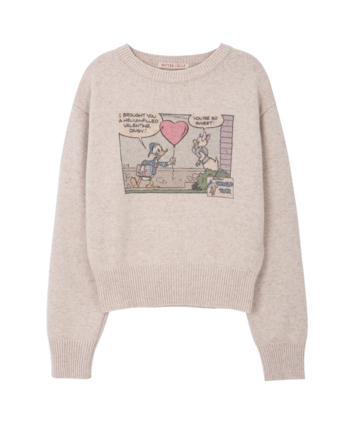 BITTER CELLS（ビターセルズ）の「ドナルドダック ウール ラブ スウェット - オートミール（ニット/セーター・レディース・その他・FREE）」の2枚目の写真