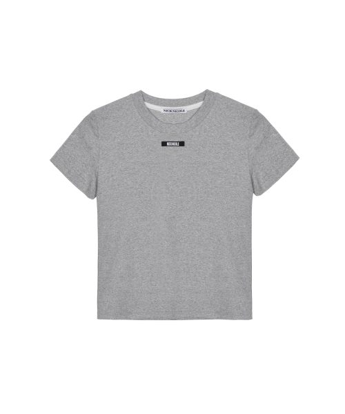 NICK&NICOLE(ニックアンドニコール)の「LABEL RIBBED HALF TOP_GRAY(Tシャツ/カットソー・レディース・その他・FREE)」の4枚目の写真