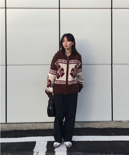ROCKCAKE（ロックケーキ）の「Flower Cowichan Cardigan - Brown（カーディガン/ボレロ・レディース・その他・SMALL）」の19枚目の写真