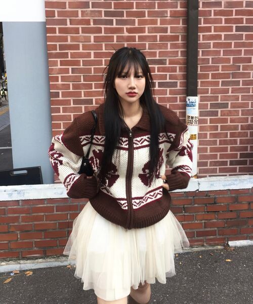 ROCKCAKE（ロックケーキ）の「Flower Cowichan Cardigan - Brown（カーディガン/ボレロ・レディース・その他・SMALL）」の20枚目の写真