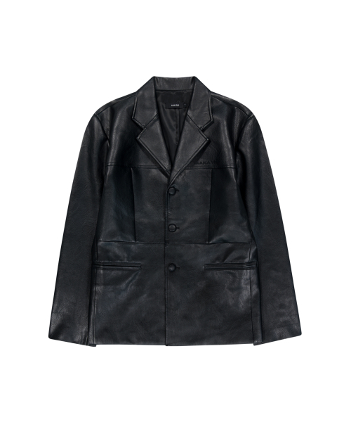 AAKAM(アーカム)の「3-Button Leather Blazer (Black)(テーラードジャケット・レディース・その他・1/2)」の1枚目の写真