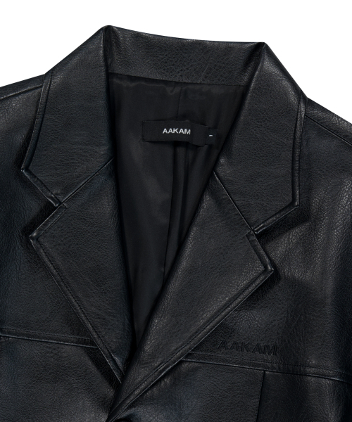 AAKAM(アーカム)の「3-Button Leather Blazer (Black)(テーラードジャケット・レディース・その他・1/2)」の14枚目の写真
