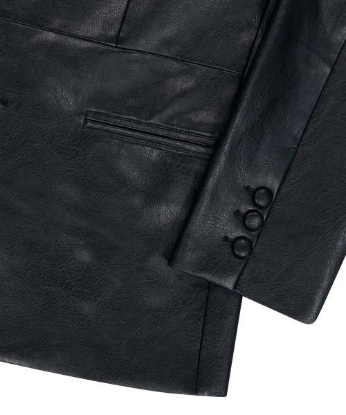 AAKAM(アーカム)の「3-Button Leather Blazer (Black)(テーラードジャケット・レディース・その他・1/2)」の15枚目の写真