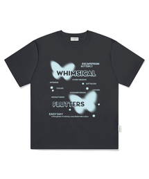 ESCAPEFROM（エスケープフロム）の「フラッター バタフライプリント オーバーサイズ 半袖Tシャツ チャコール（Tシャツ/カットソー）」