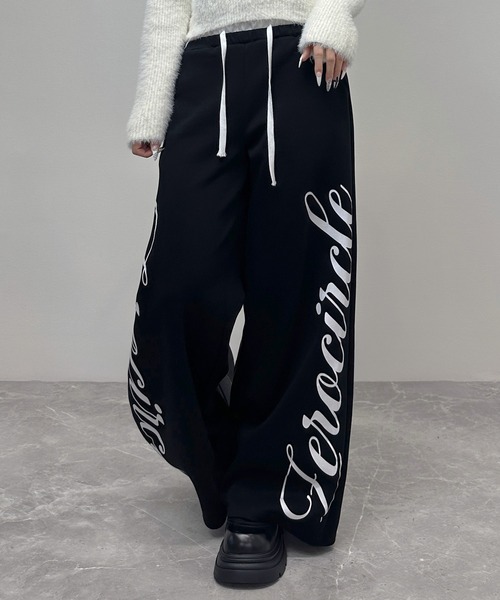 FOLLOWIN(フォロウィン)の「【 UNISEX /オールシーズン 】サイドレタリングワイドスウェットパンツ(スウェットパンツ・レディース・ブラック/ホワイト・FREE)」の20枚目の写真