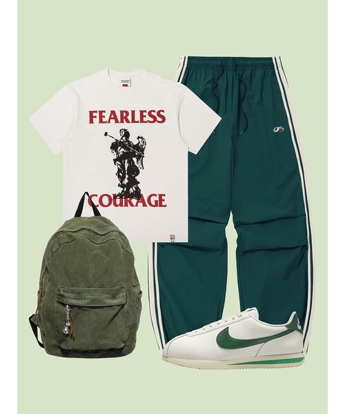 F.ILLUMINATE(フィルミネイト)の「ナイロンツーピンタックテーピングパンツ-ブルーグリーン(スウェットパンツ・レディース・その他・SMALL/MEDIUM/LARGE/X-SMALL)」の12枚目の写真