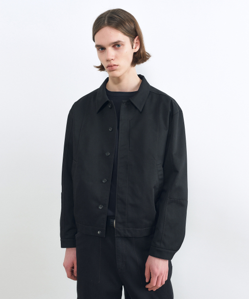 INSILENCE(インサイロンス)の「パネルドコットンツイルジャケット ブラック(デニムジャケット・レディース・その他・SMALL/MEDIUM/LARGE)」の1枚目の写真