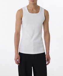 MUSINSA STANDARD（ムシンサスタンダード）の「Square Neck Tank Top [White]（Tシャツ/カットソー・メンズ）」