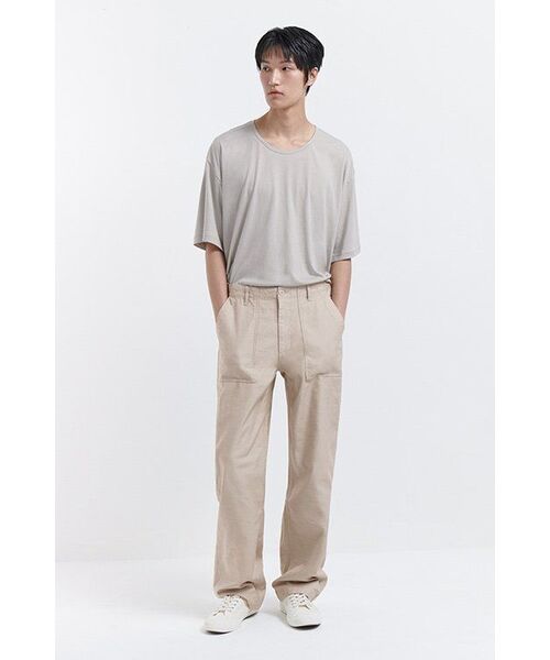 MUSINSA STANDARD（ムシンサスタンダード）の「リラックスドCRスcoopネックTシャツ[マッシュルーム]（Tシャツ/カットソー・メンズ・その他・SMALL/MEDIUM/LARGE/X-LARGE/XX-LARGE）」の10枚目の写真