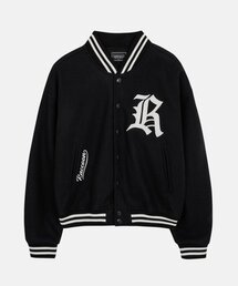 TAKEASY（テイクイージー）の「Wool Cropped Varsity Jacket (Deep Navy)（スタジャン・メンズ）」