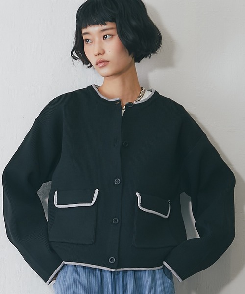 カラーカーディガンプロフ必見様 ギマクロシェ シャツカラーカーディガン｜トゥモローランド 公式通販