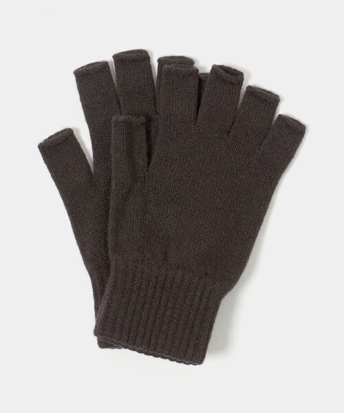 Johnstons of Elgin（ジョンストンズオブエルガン）の「【別注】＜Johnstons of Elgin＞フィンガーレス ニットグローブ（手袋・メンズ・ダークオレンジ/ブラック/ダークブラウン/ダークグレー・FREE）」の4枚目の写真